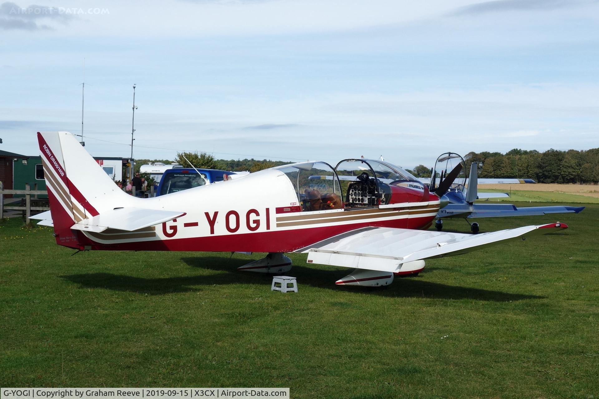 G-YOGI, 1975 Robin DR-400-140B Major C/N 1090, Parked at Northrepps.