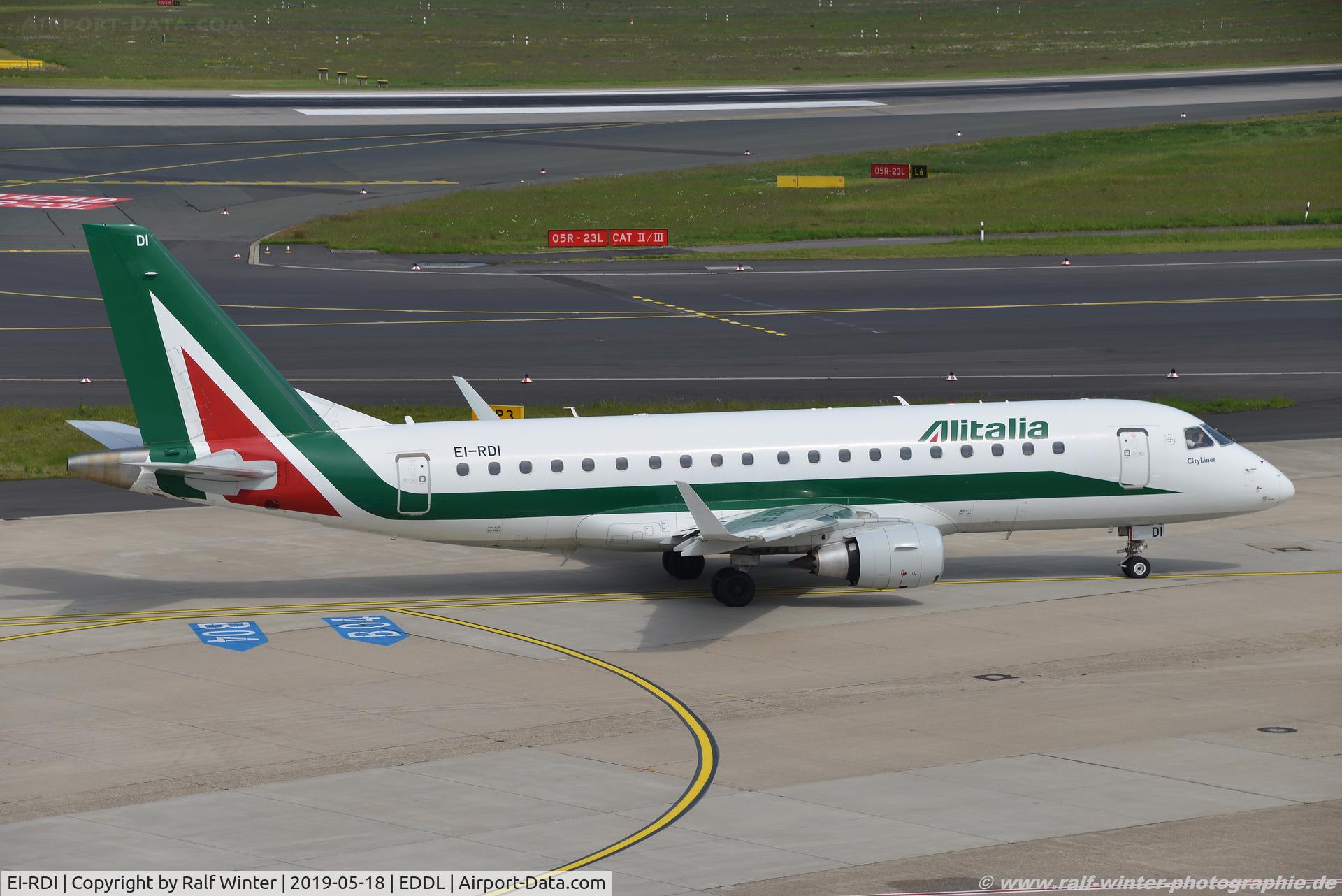 EI-RDI, 2012 Embraer 175LR (ERJ-170-200LR) C/N 17000340, Embraer ERJ-175STD 170-200 - CYL Alitalia Cityliner 'Parco Storico Monte Sole' - 17000340 - EI-RDI - 18.05.2019 - DUS