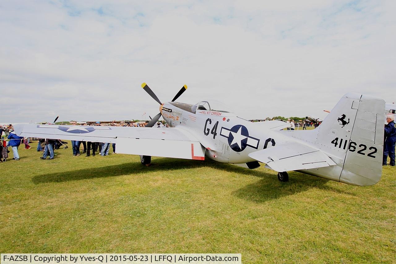F-AZSB, 1944 North American P-51D Mustang C/N 122-40967, North American P-51D Mustang, Static park, La Ferté-Alais (LFFQ) Air show 2015