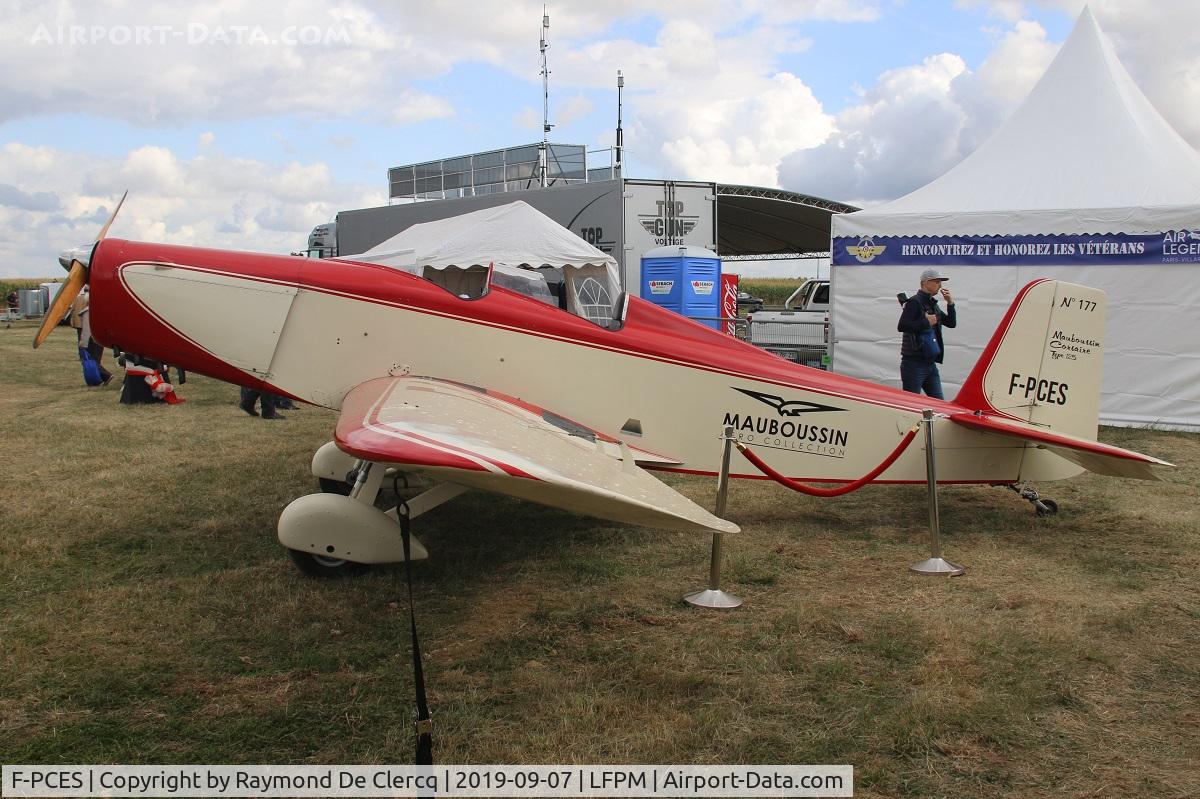F-PCES, 1938 Mauboussin M-125 Corsaire C/N 177, Wonderful restored. Static display at Melun Air Legend.