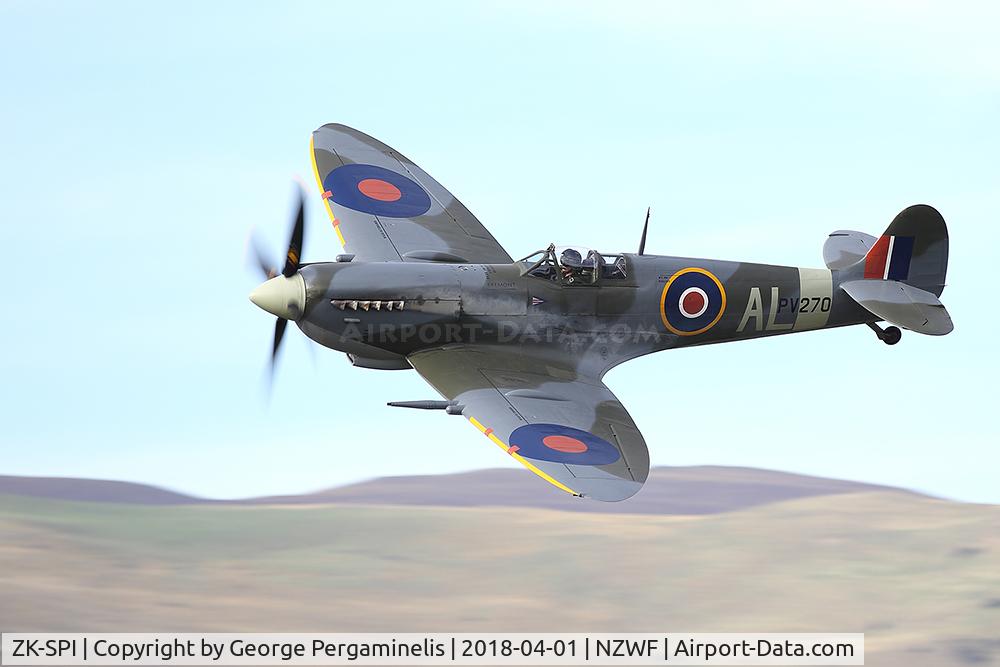 ZK-SPI, Supermarine 361 Spitfire LF.XVIe C/N CBAF. IX3128, Warbirds Over Wanaka 2018.