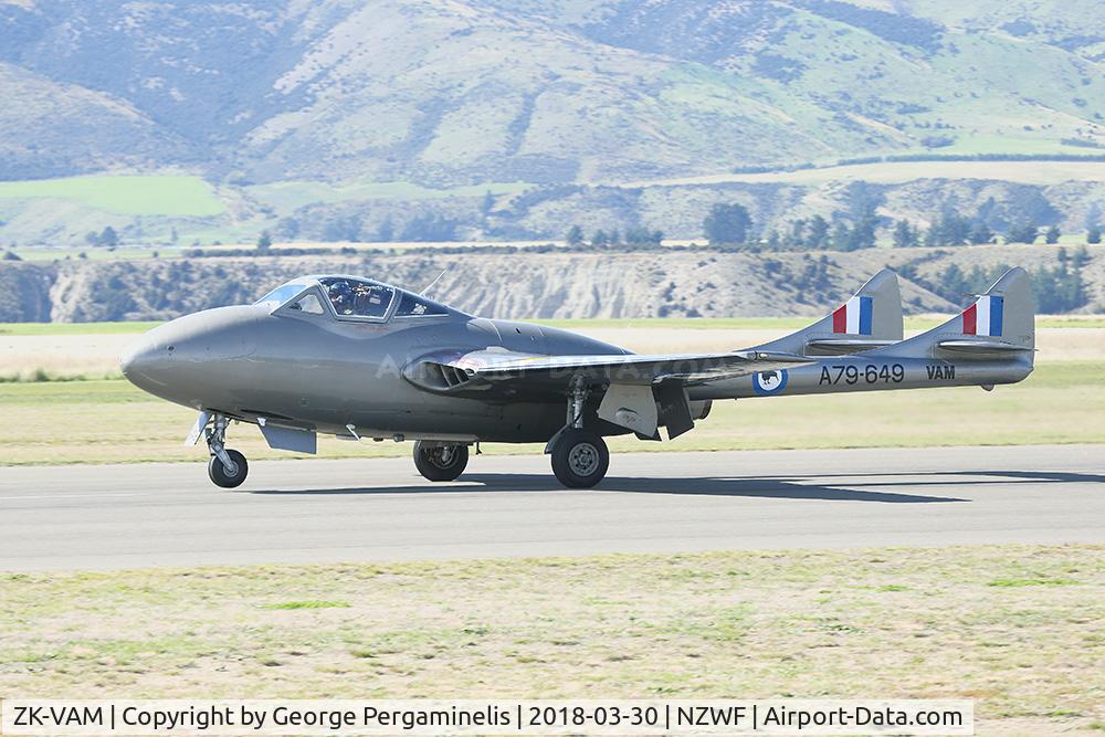 ZK-VAM, 1951 De Havilland Australia DH-115 Vampire T.35 C/N DHA4171, Warbirds Over Wanaka 2018.