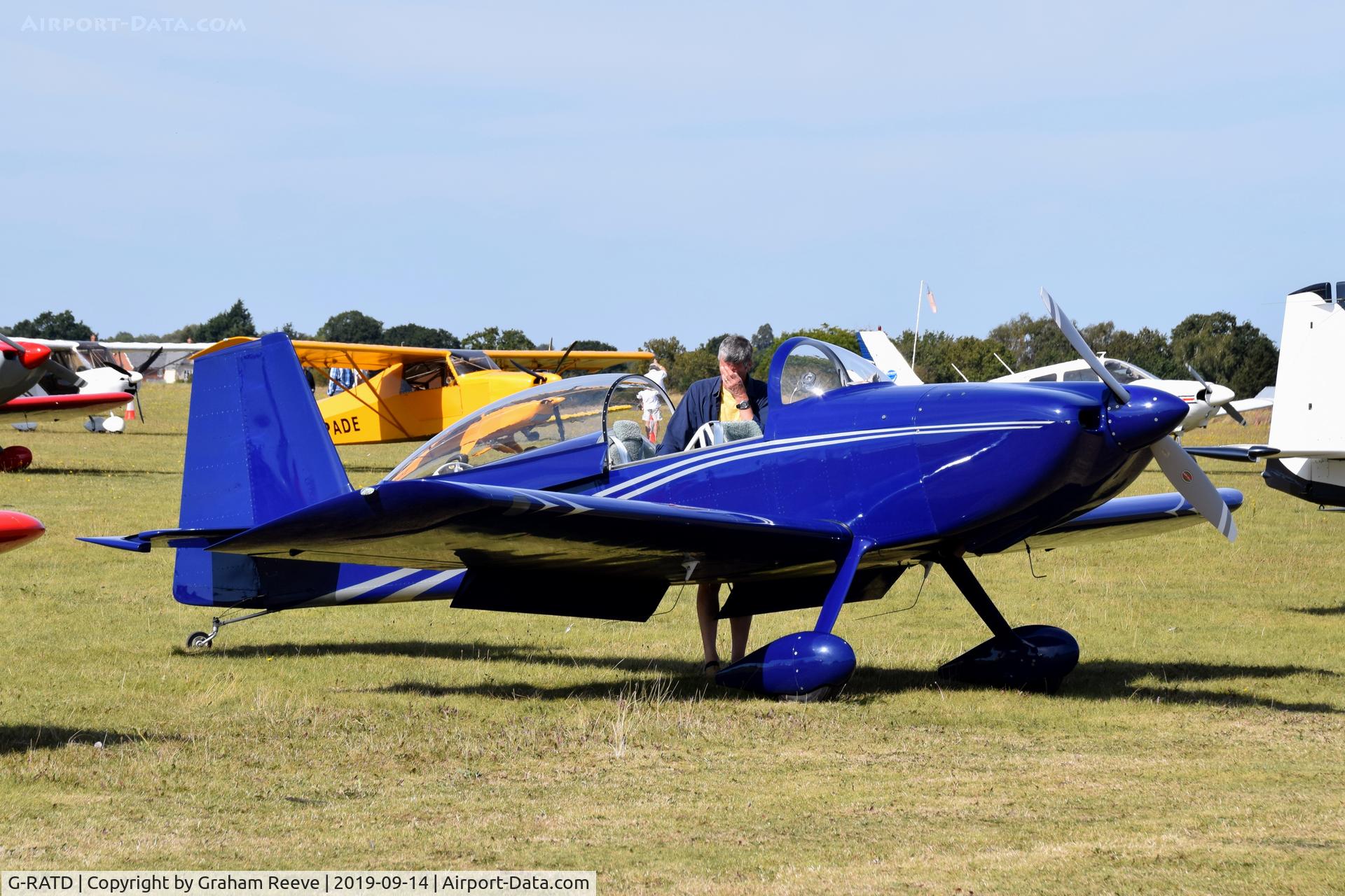 G-RATD, 2009 Vans RV-8 C/N PFA 303-13839, Just landed at, Bury St Edmunds, Rougham Airfield, UK.