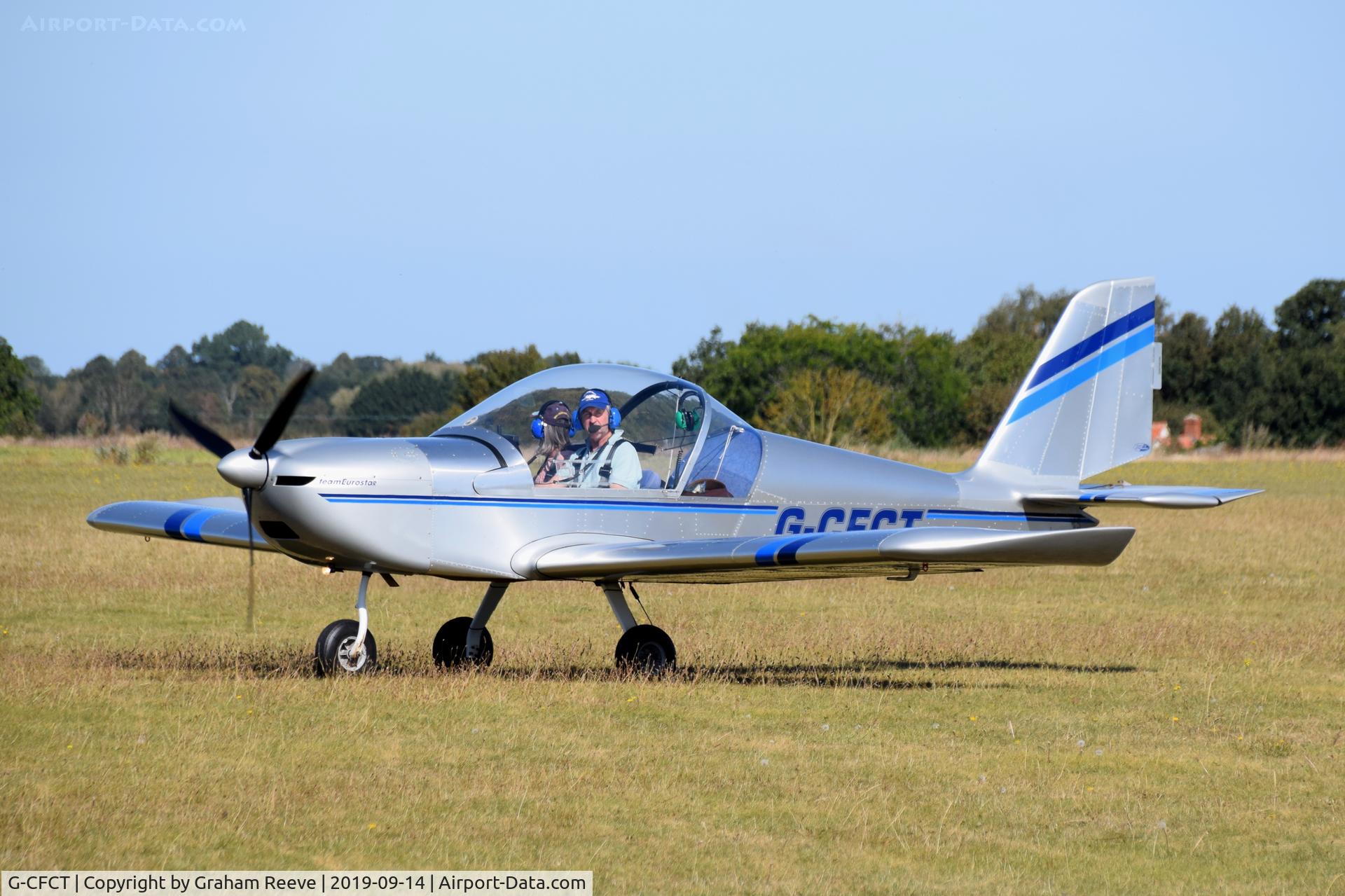 G-CFCT, 2008 Cosmik EV-97 TeamEurostar UK C/N 3208, Just landed at, Bury St Edmunds, Rougham Airfield, UK.