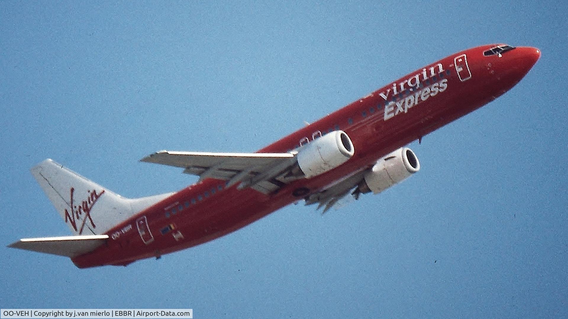 OO-VEH, 1998 Boeing 737-36N C/N 28571, Airborne from 25R at Brussels