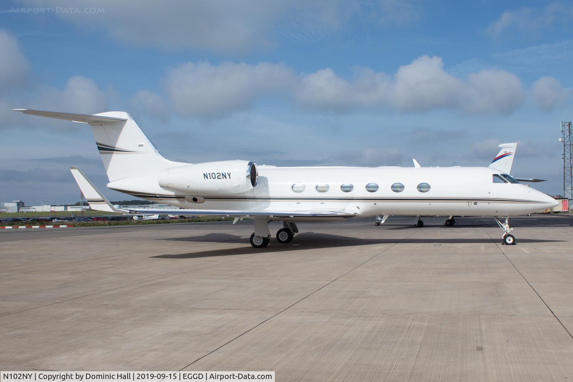 N102NY, 2005 Gulfstream Aerospace GIV-X (G450) C/N 4033, Parked on the southside apron
