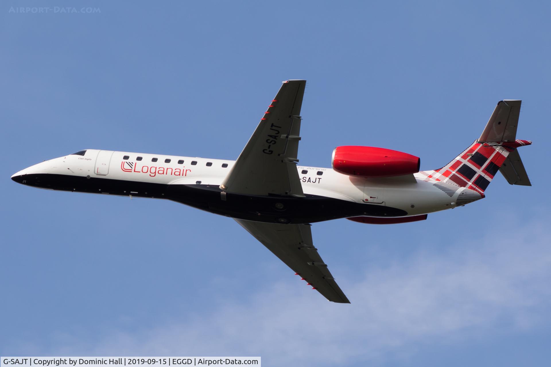 G-SAJT, 2001 Embraer ERJ-135ER (EMB-135ER) C/N 145376, Departing RWY 27