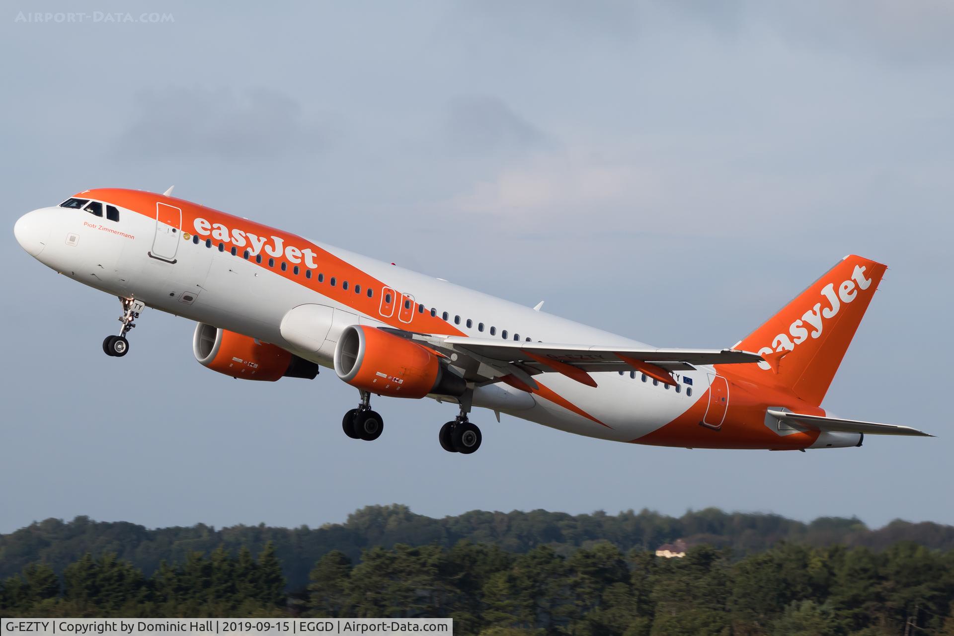 G-EZTY, 2010 Airbus A320-214 C/N 4554, Departing RWY 27