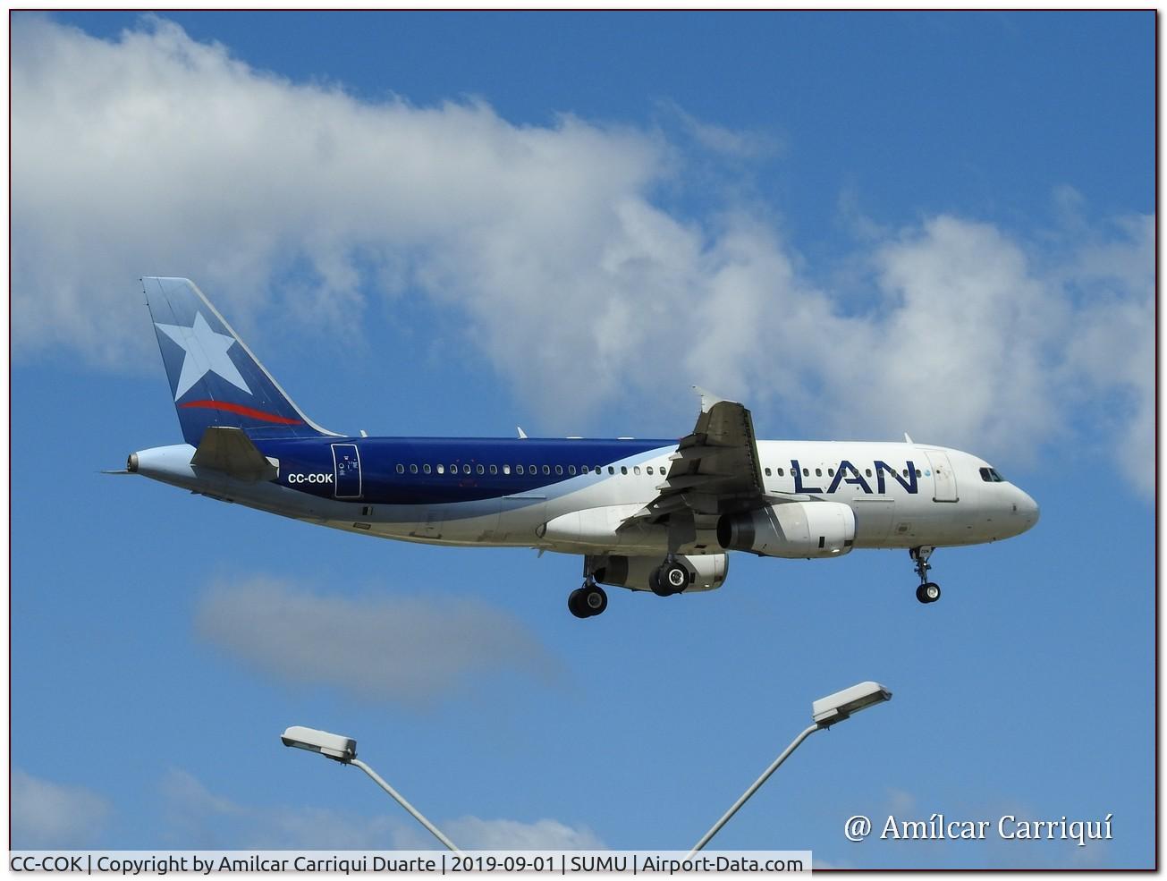CC-COK, 2001 Airbus A320-233 C/N 1548, Landing in SUMU