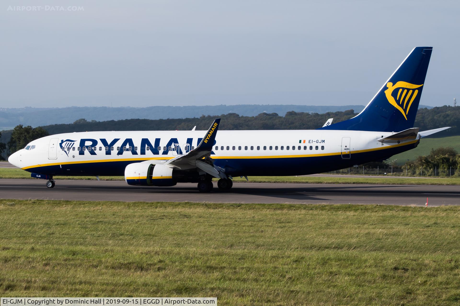EI-GJM, 2018 Boeing 737-800 C/N 44827, Landing RWY 27
