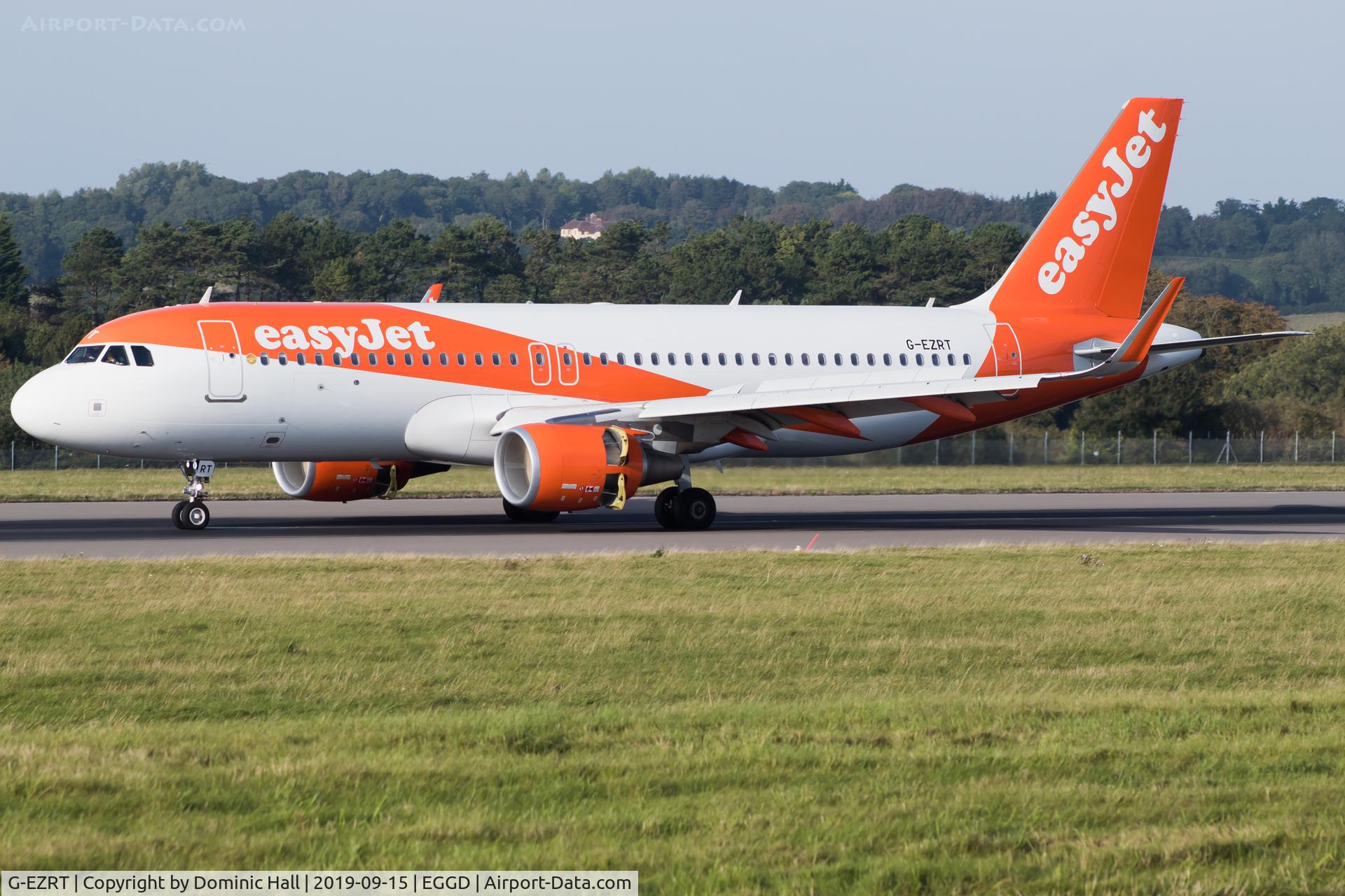 G-EZRT, 2018 Airbus A320-214 C/N 8162, Landing RWY 27
