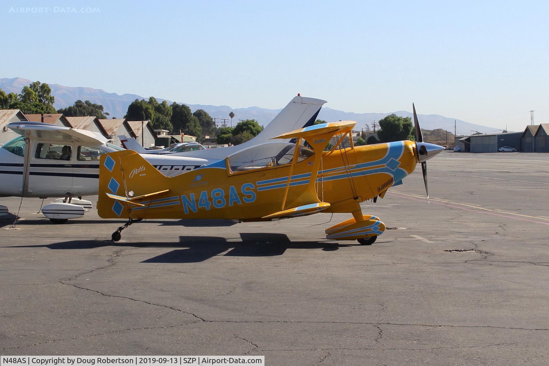 N48AS, 1998 Pitts S-2C Special C/N 6007, 1998 PITTS S-2C SPECIAL, Lycoming AEIO-540 260 Hp, on Transient Ramp