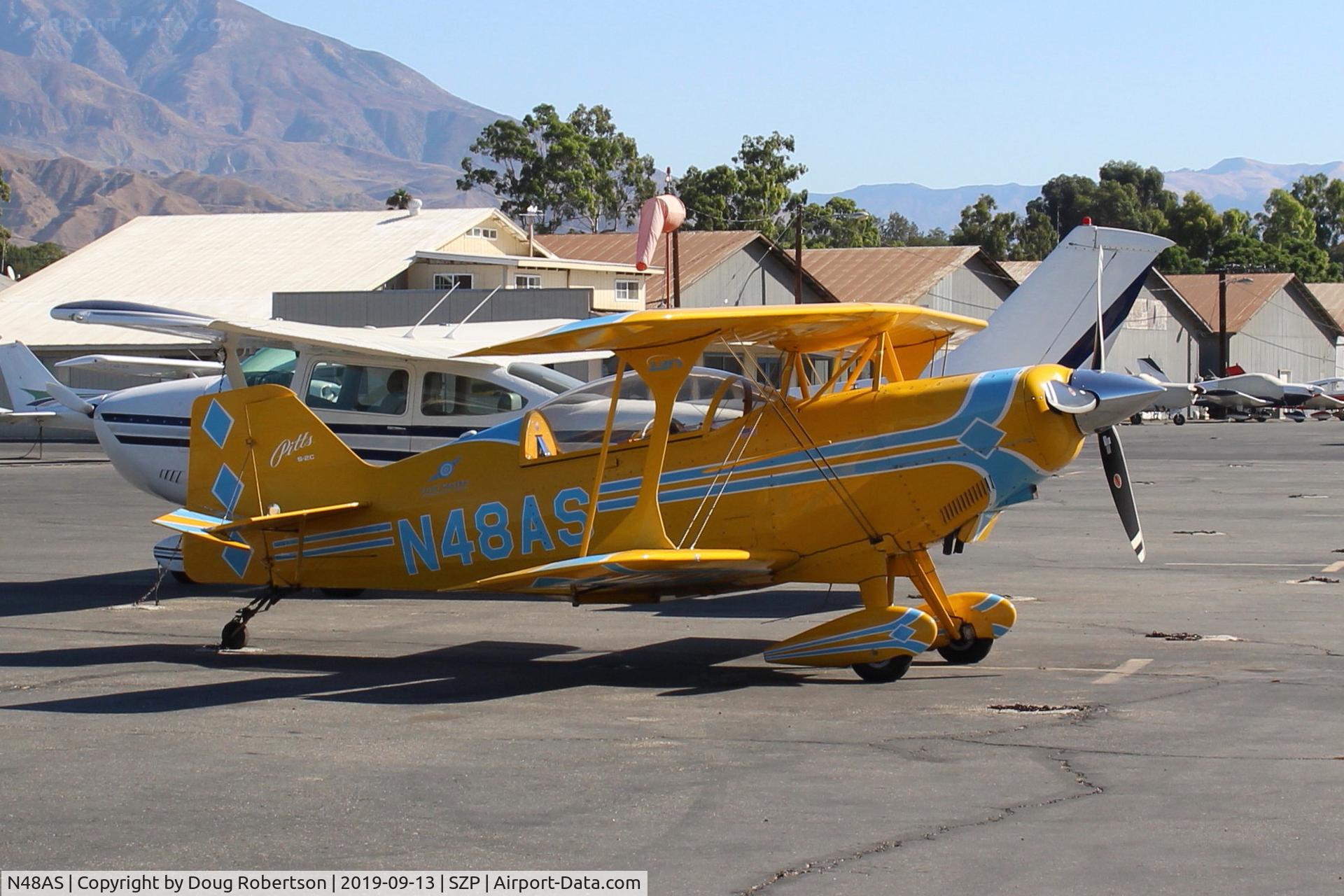 N48AS, 1998 Pitts S-2C Special C/N 6007, 1998 PITTS S-2C SPECIAL, Lycoming AEIO-540 260 Hp, on Transient Ramp
