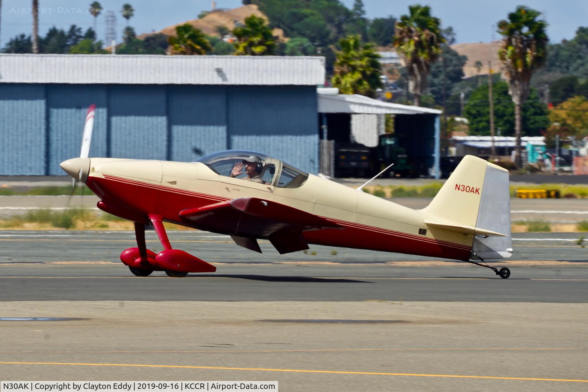 N30AK, 1996 Vans RV-6 C/N 21153, Buchanan Field Concord California 2019.