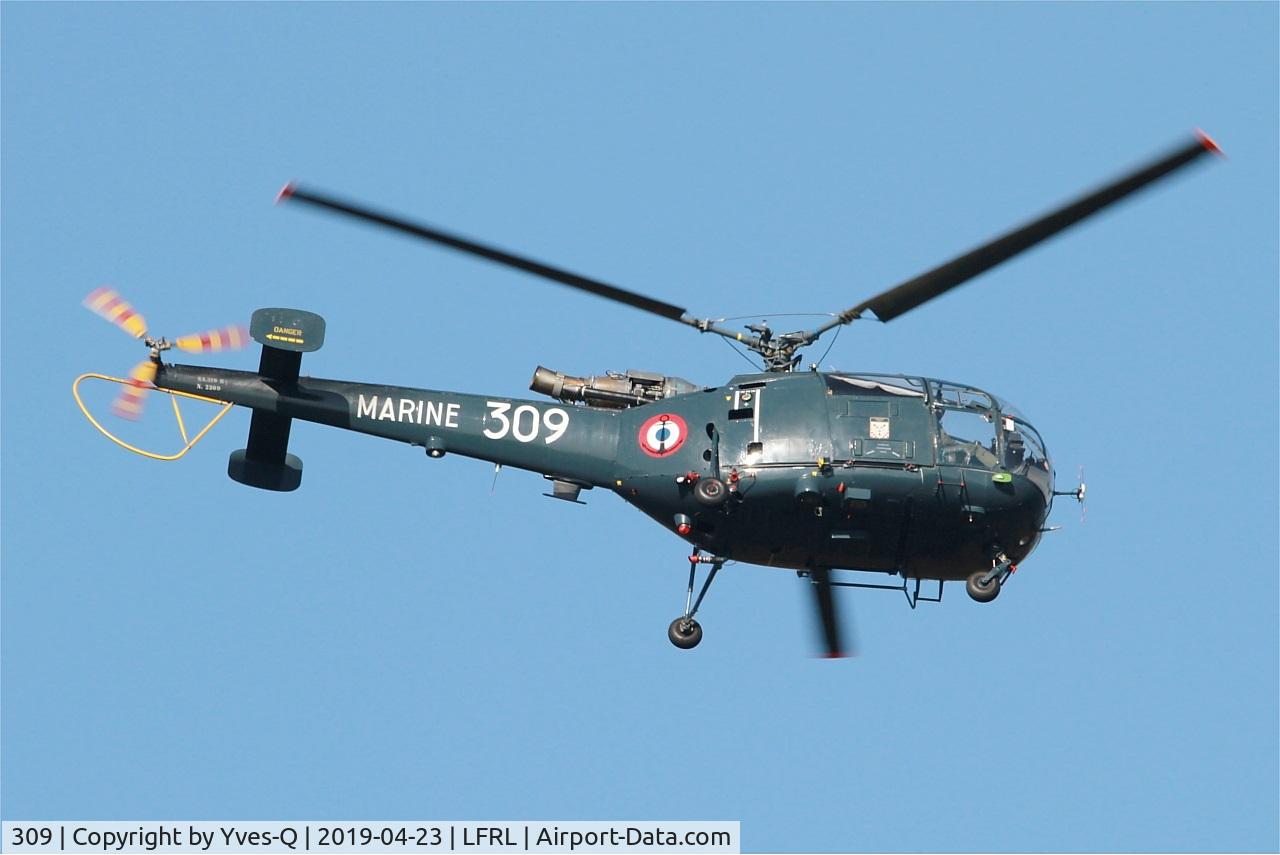 309, Aerospatiale SA-319B Alouette III C/N 2309, Aerospatiale SA-319B Alouette III, Training flight, Lanvéoc-Poulmic Naval Air Base (LFRL)