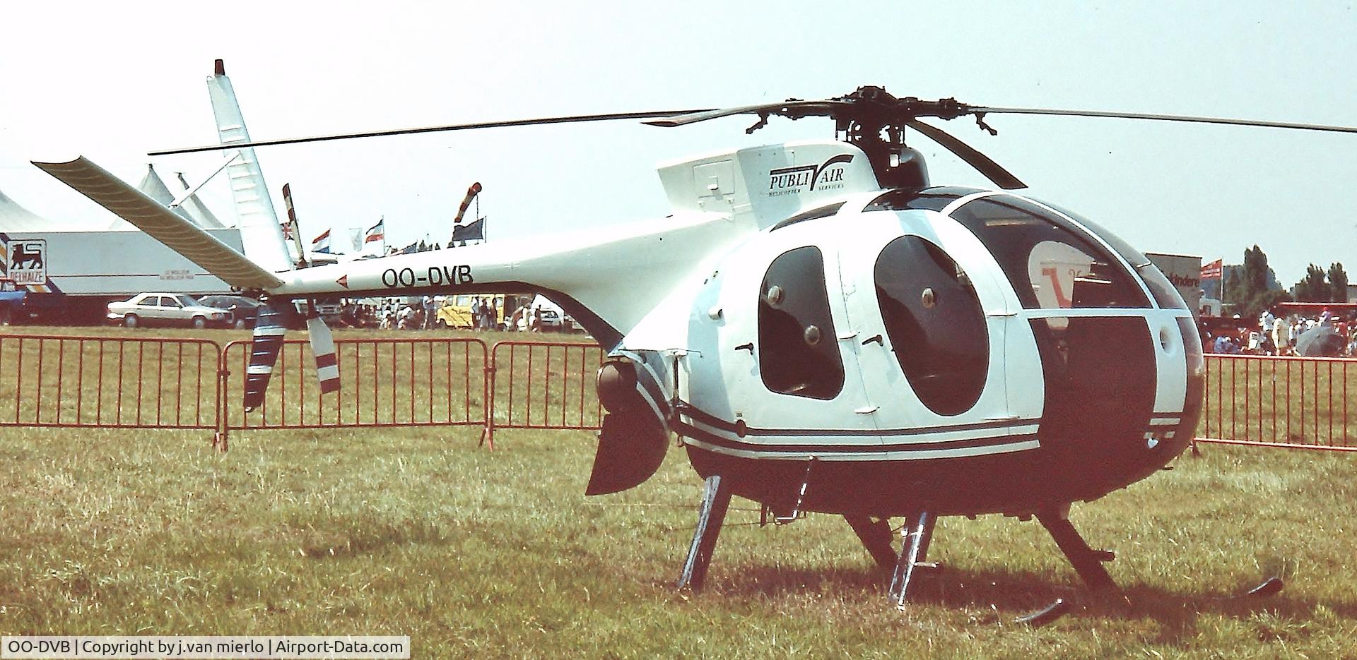 OO-DVB, 1974 Hughes 369HS C/N 140558S, Moorsele air show'95, Belgium