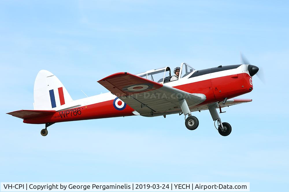 VH-CPI, 1952 De Havilland DHC-1 Chipmunk T.10 C/N C1/0677, Antique Aeroplane Assn of Australia National Fly-in.