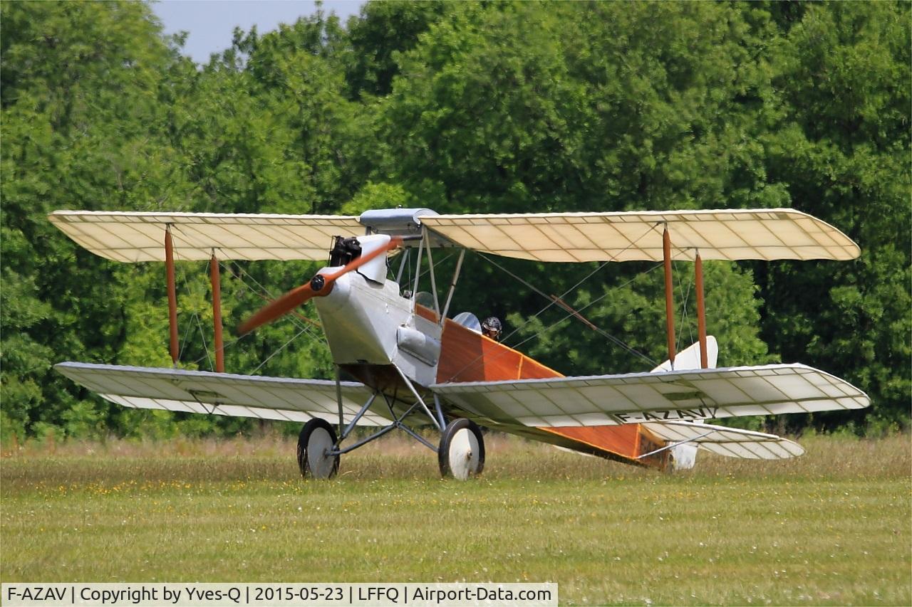 F-AZAV, LFG Roland C.II (Replica) C/N 005, LFG C2, Landing, La Ferté-Alais airfield (LFFQ) Airshow 2015