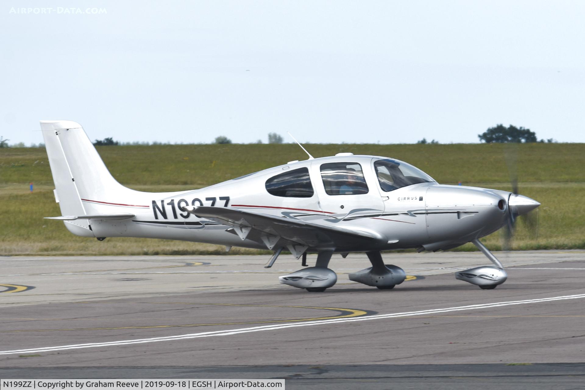 N199ZZ, 2007 Cirrus SR22 G3 GTS C/N 2542, Departing from Norwich.