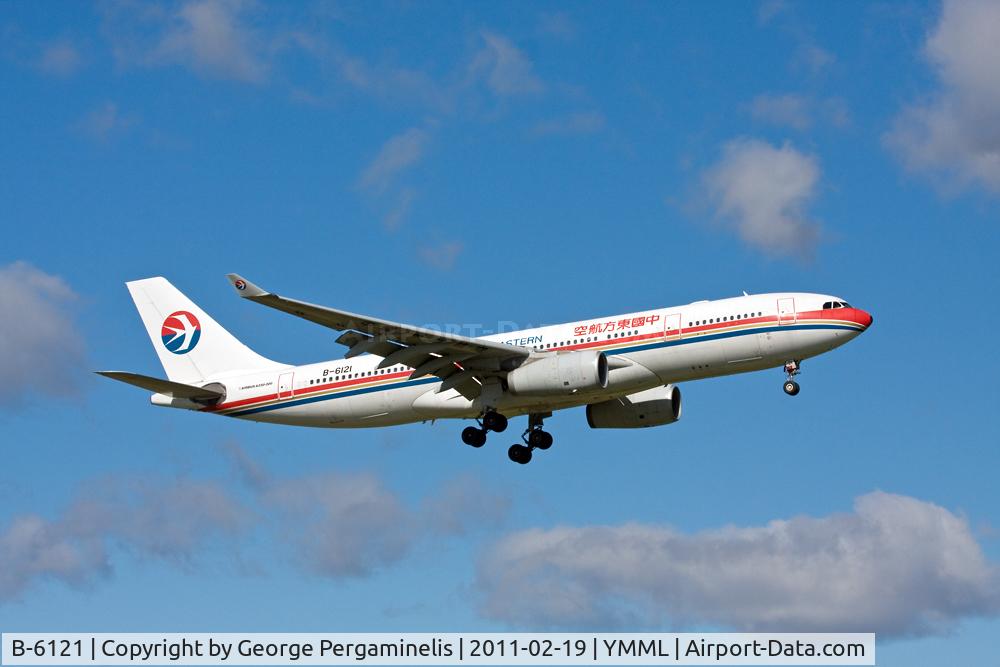 B-6121, 2006 Airbus A330-243 C/N 728, On final for runway 34.