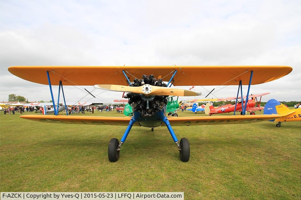 F-AZCK, 1941 Boeing A75N1 (PT-17) C/N 75-1653, Boeing A75N, Static display, La Ferté-Alais airfield (LFFQ) Airshow 2015