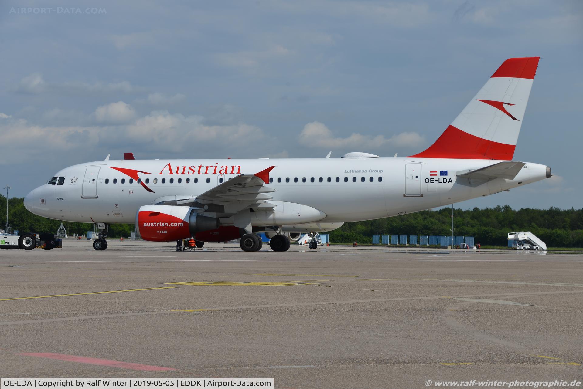OE-LDA, 2004 Airbus A319-112 C/N 2131, Airbus A319-112 - OS AUA Austrian Airlines 'Sofia' - 2131 - OE-LDA - 05.06.2019 - CGN