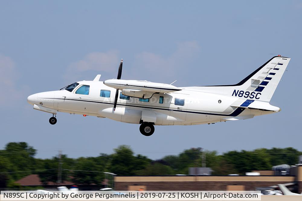 N89SC, 1981 Mitsubishi MU-2B-60 Marquise C/N 1516SA, Departing from runway 27.