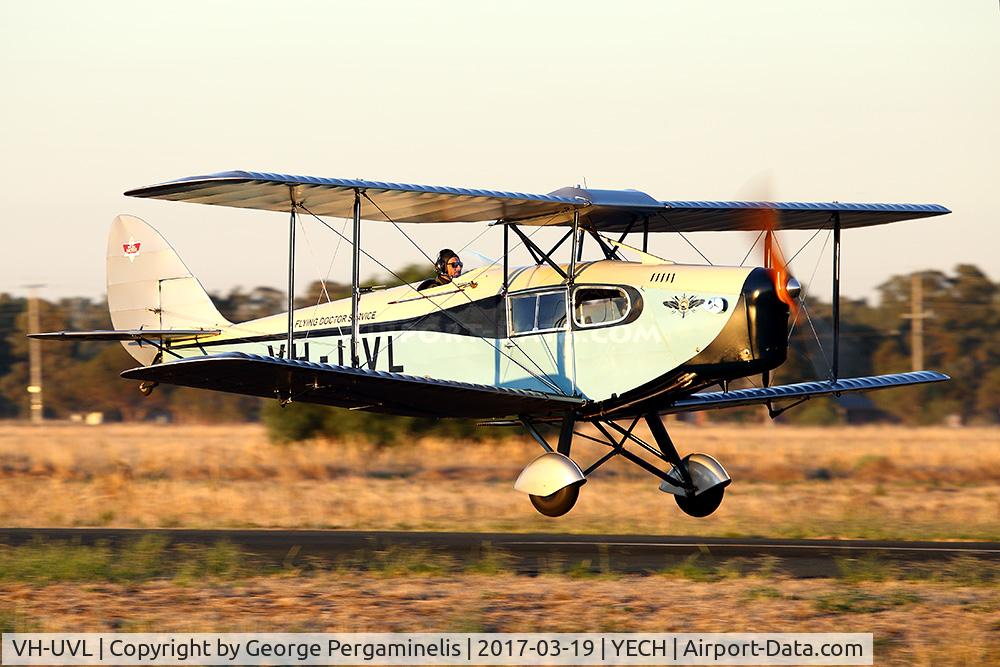 VH-UVL, 1935 De Havilland DH.83 Fox Moth C/N 4015, Antique Aeroplane Assn of Australia National Fly-in.