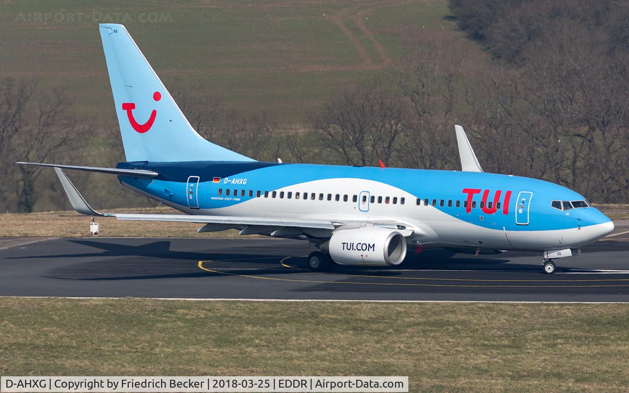 D-AHXG, 2008 Boeing 737-7K5 C/N 35140, lining up for departure from RW09