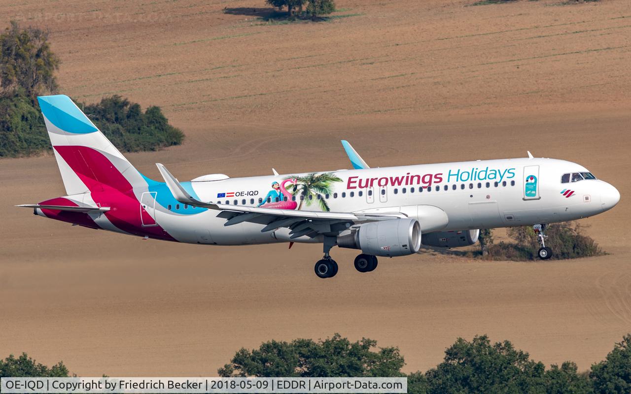 OE-IQD, 2016 Airbus A320-214 C/N 7056, on short final RW09 inbound from PMI