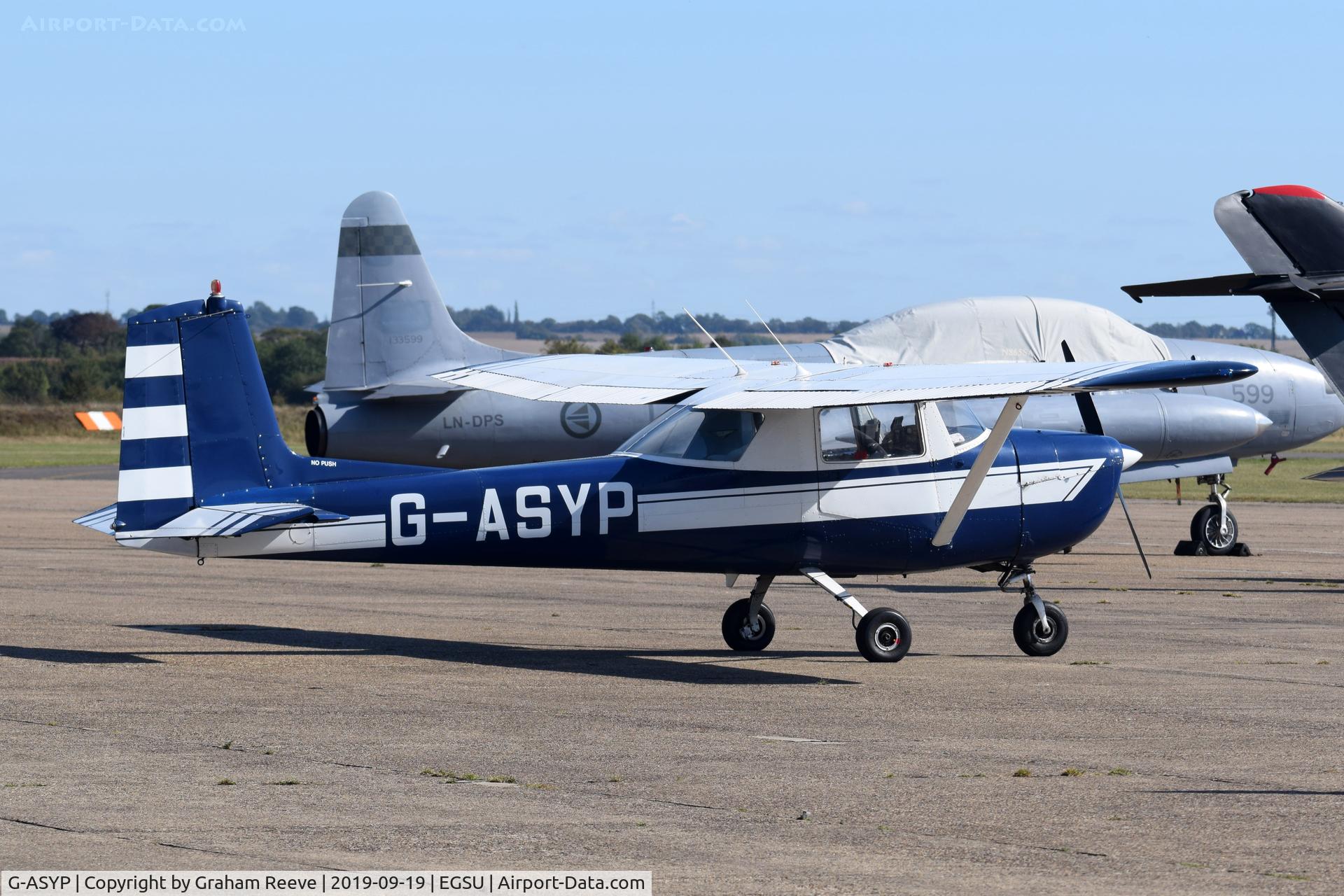 G-ASYP, 1964 Cessna 150E C/N 150-60794, Parked at Duxford.