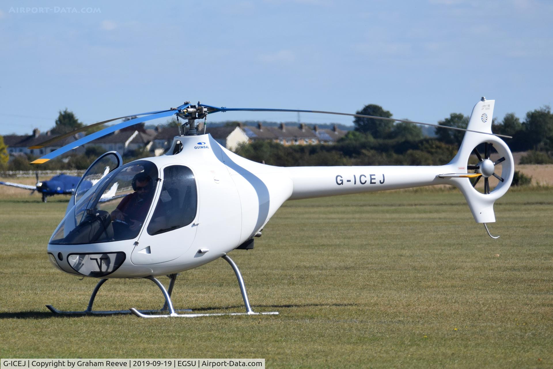 G-ICEJ, 2015 Guimbal Cabri G2 C/N 1097, Just landed at Duxford.