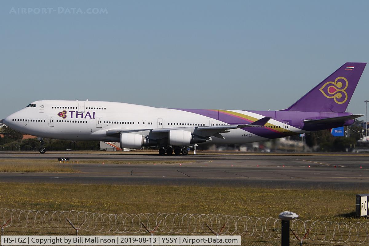 HS-TGZ, 1999 Boeing 747-4D7 C/N 28706, taxi as TG476 to BKK