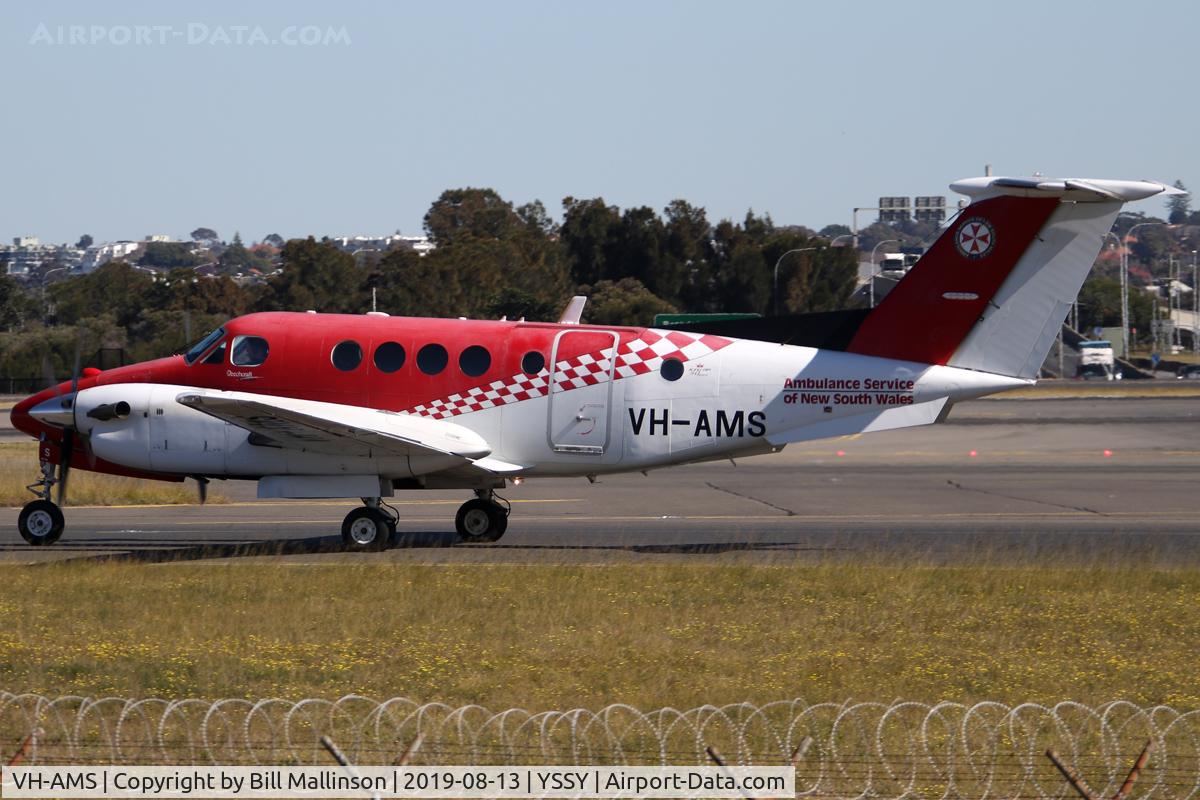 VH-AMS, 2003 Raytheon B200 King Air C/N BB-1814, away on another Medivac