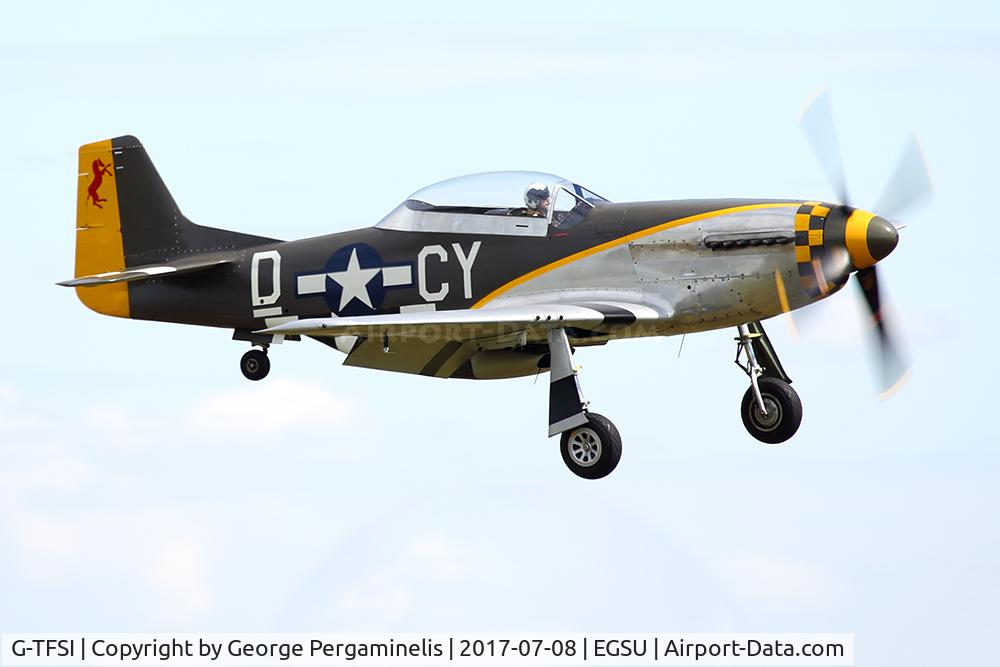 G-TFSI, 1944 North American TF-51D Mustang C/N 124-44703, Flying Legends 2017.