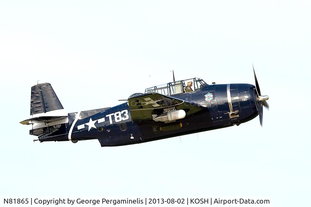 N81865, 1945 Grumman TBM-3E Avenger C/N 5632, Departing from runway 18R.