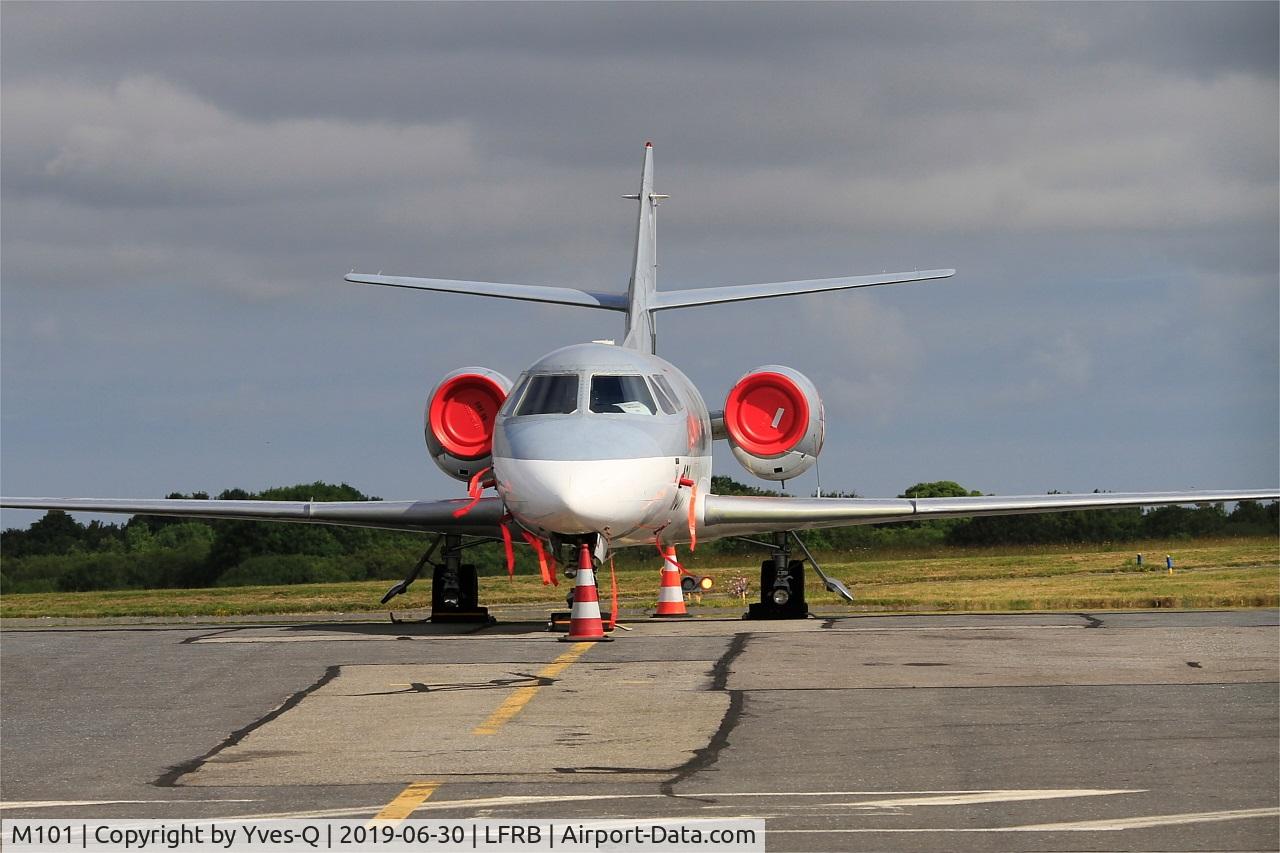 M101, 1977 Dassault Falcon 10MER C/N 101, Dassault Falcon 10 MER, Parking area, Brest-Bretagne airport (LFRB-BES)