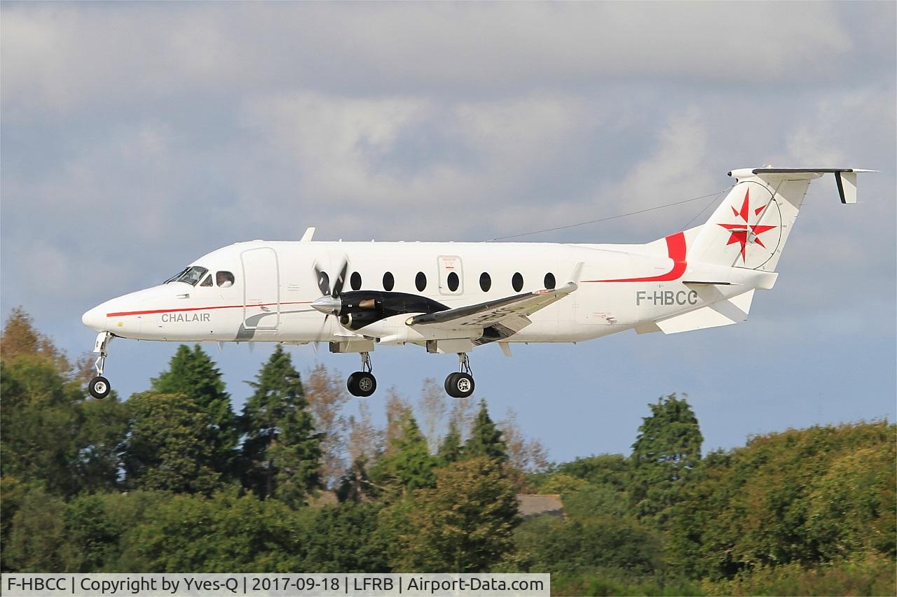 F-HBCC, 1999 Beech 1900D C/N UE-350, Beech 1900D, On final rwy 25L, Brest-Bretagne Airport (LFRB-BES)