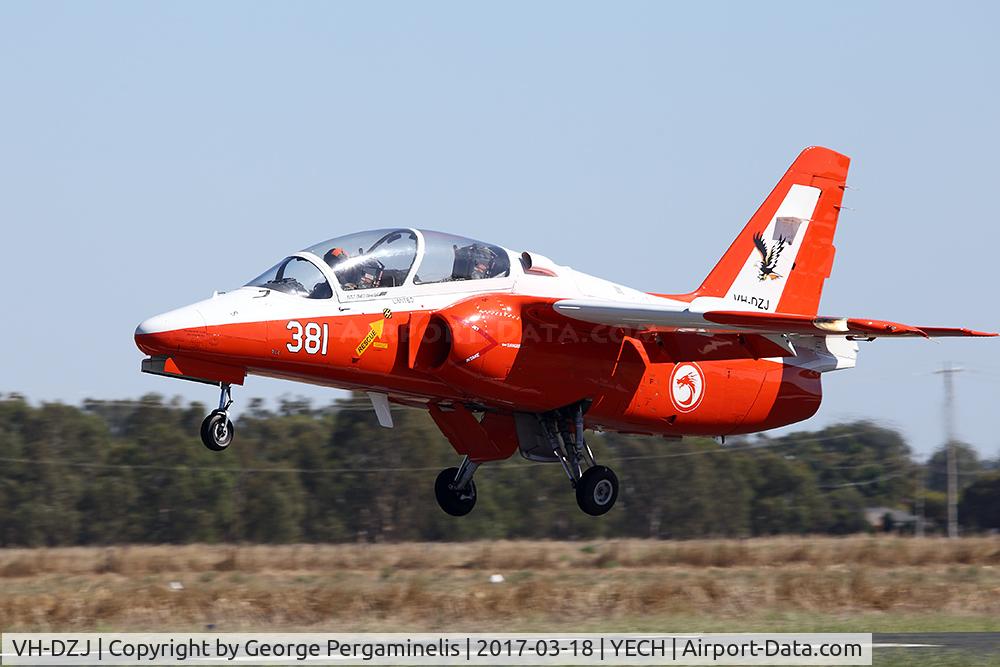 VH-DZJ, 1985 SIAI-Marchetti S-211 C/N 005/02-002, Antique Aeroplane Assn of Australia National Fly-in.