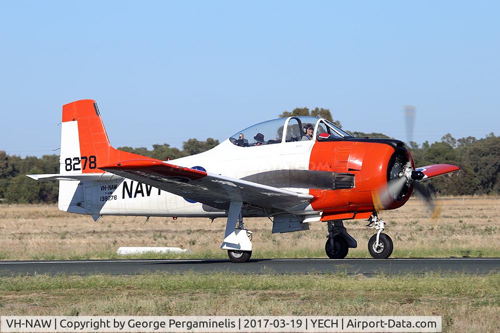 VH-NAW, 1962 North American T-28B Trojan C/N 200-349, Antique Aeroplane Assn of Australia National Fly-in.