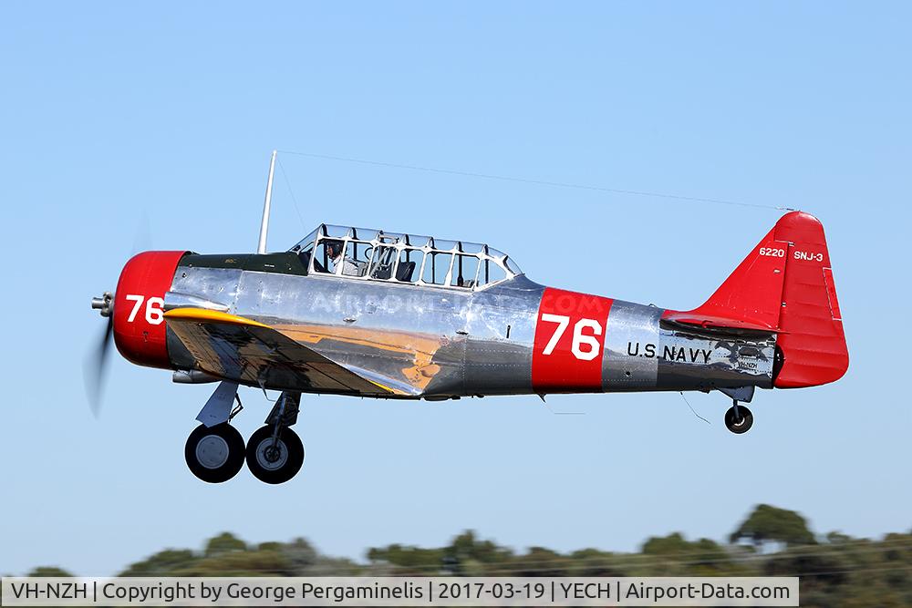 VH-NZH, 1942 North American AT-6C Harvard IIA C/N 88-13908, Antique Aeroplane Assn of Australia National Fly-in.