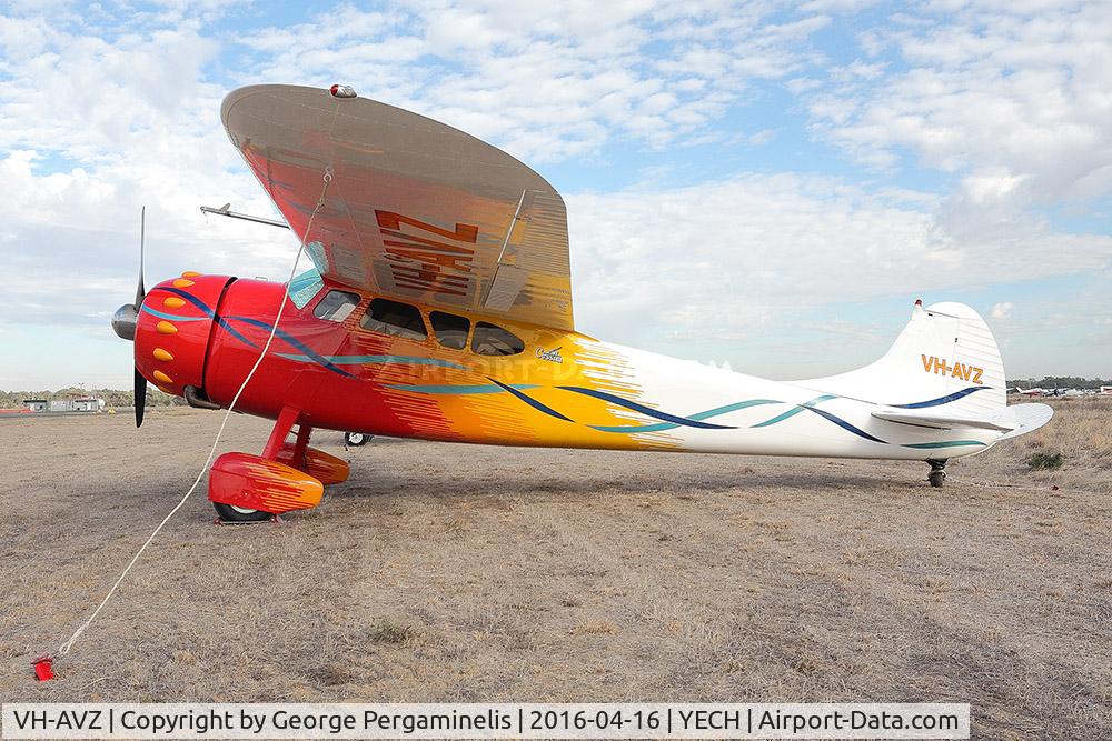 VH-AVZ, 1948 Cessna 195 C/N 7284, Antique Aeroplane Assn of Australia National Fly-in.