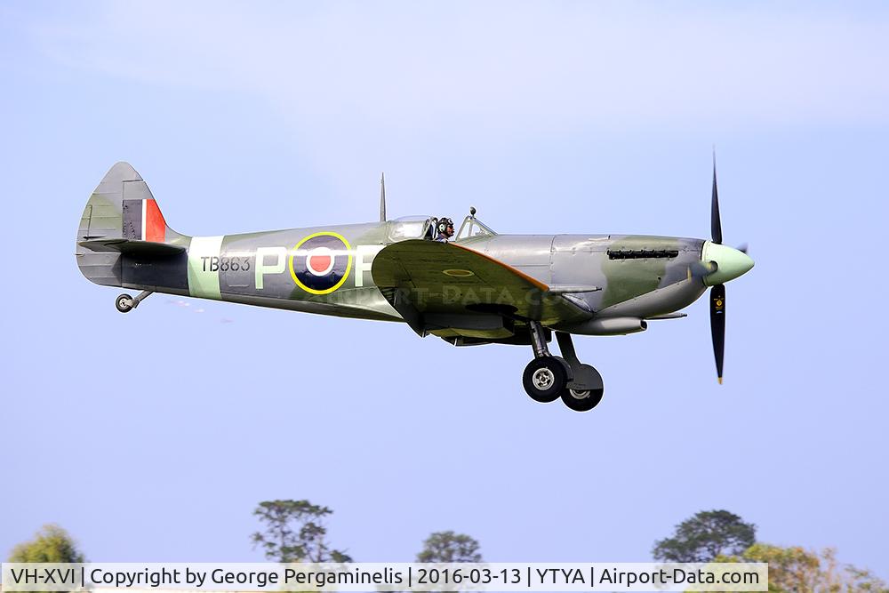 VH-XVI, Supermarine 361 Spitfire LF.XVIe C/N CBAF.10895, Tyabb Airshow.