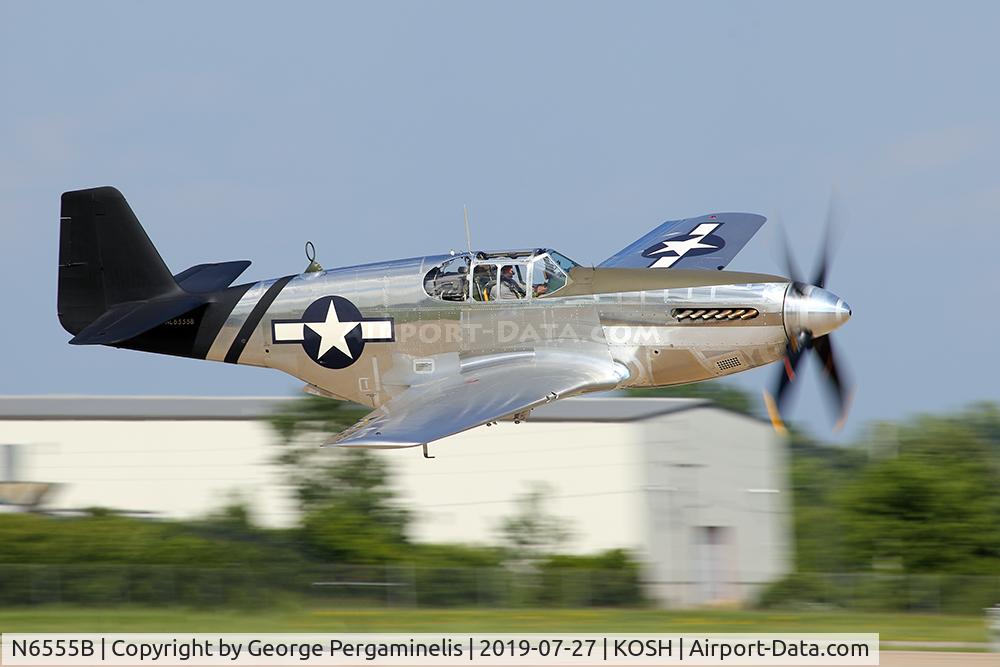 N6555B, 1943 North American P-51C Mustang C/N 103-26538, Performing during airshow.