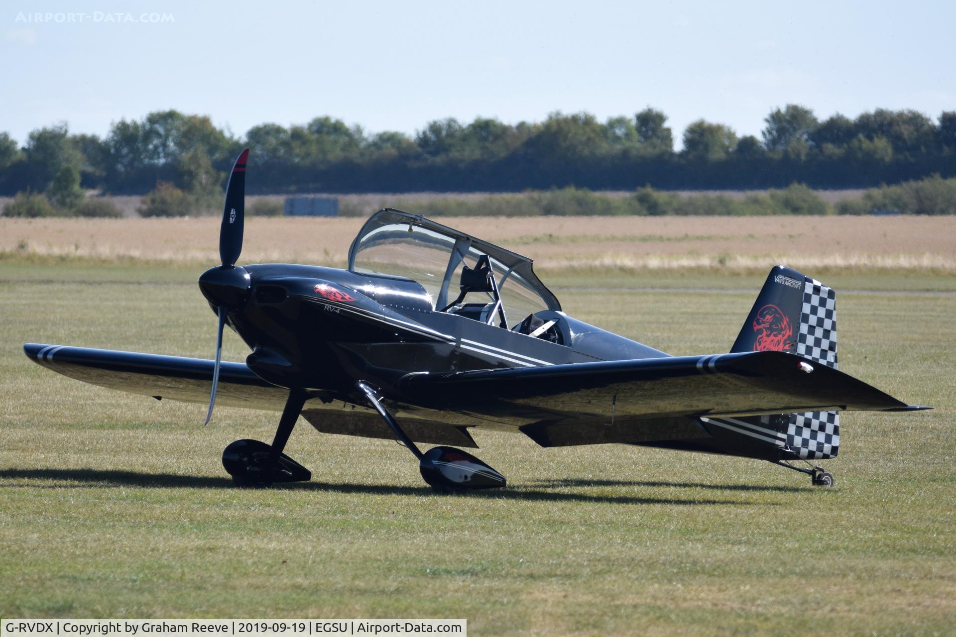 G-RVDX, 1995 Vans RV-4 C/N 926, Parked at Duxford.