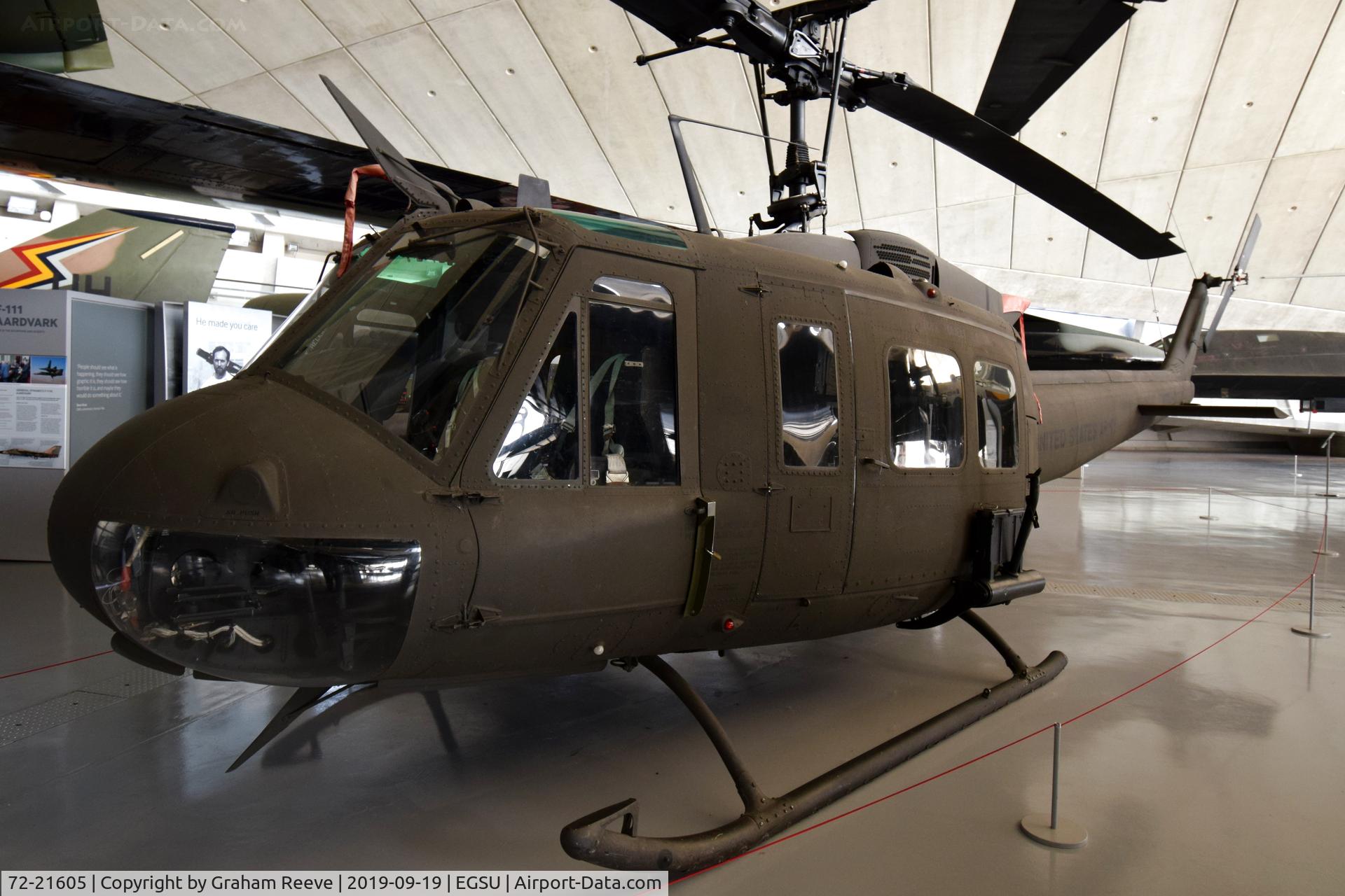 72-21605, 1972 Bell UH-1H Iroquois C/N 13304, On display at IWM, Duxford.