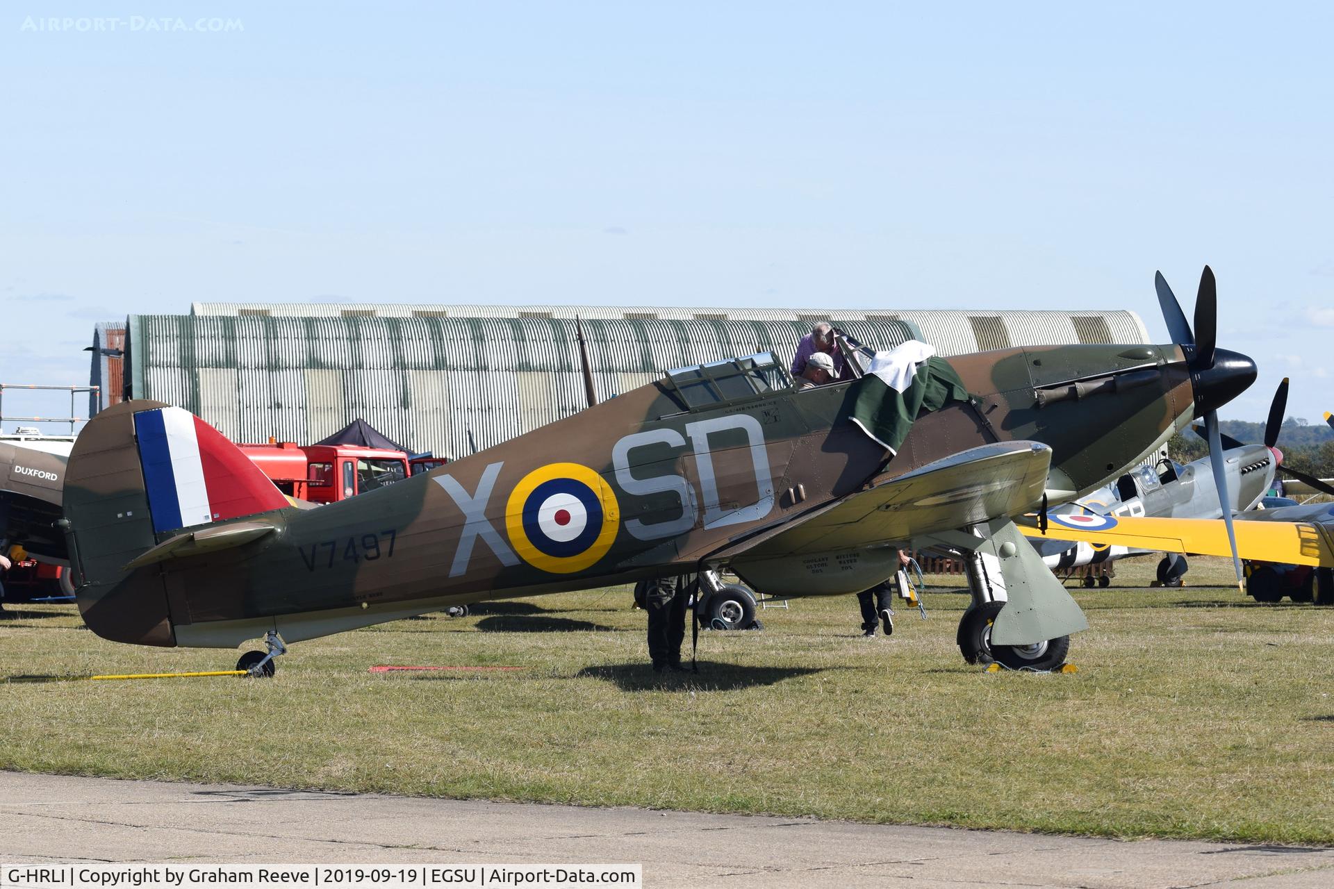 G-HRLI, 1940 Hawker Hurricane I C/N 41H-136172, Parked at Duxford.