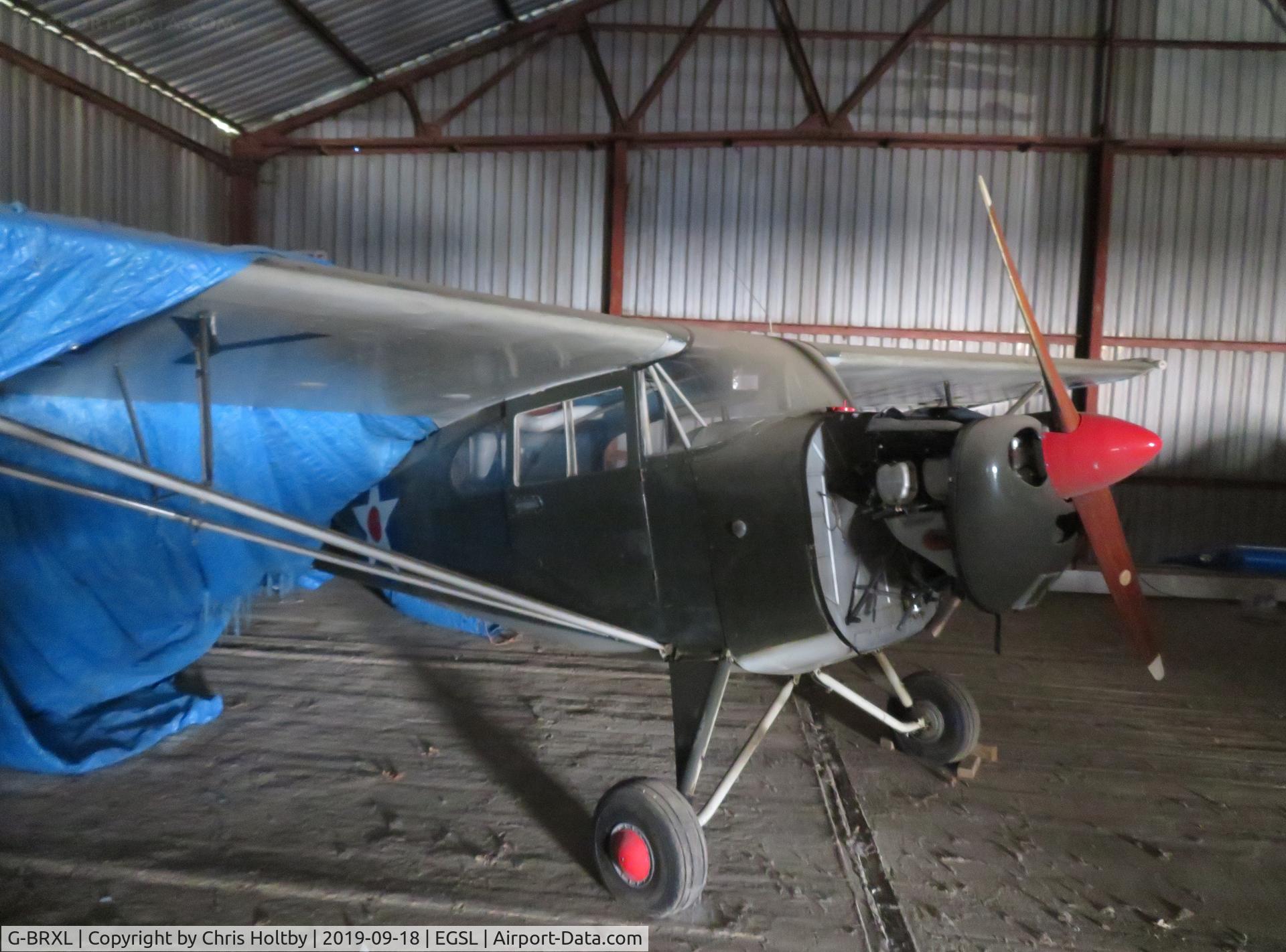 G-BRXL, 1946 Aeronca 11AC Chief C/N 11AC-1629, Still in the hangar at Andrewsfield