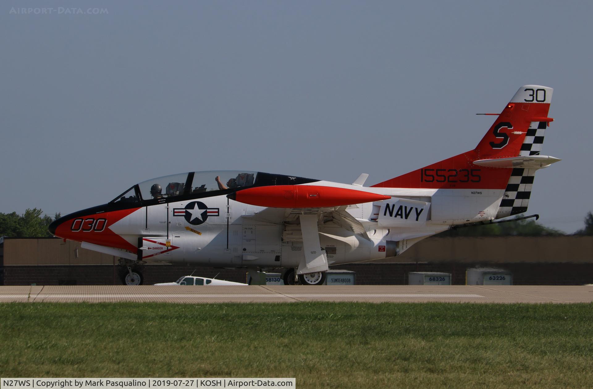 N27WS, North American T-2B Buckeye C/N 310-30, North American T-2B