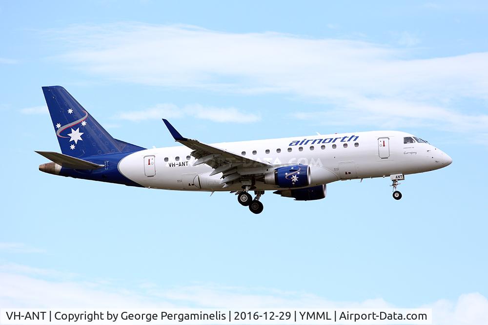 VH-ANT, 2013 Embraer 170LR (ERJ-170-100LR) C/N 17000357, On final for runway 34.
